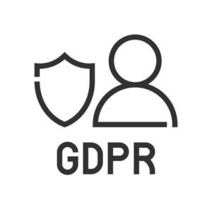 vector gdpr general data protection regulation icon line style