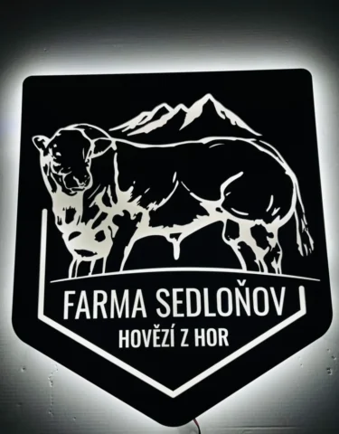 podsvícená deska farma sedloňov